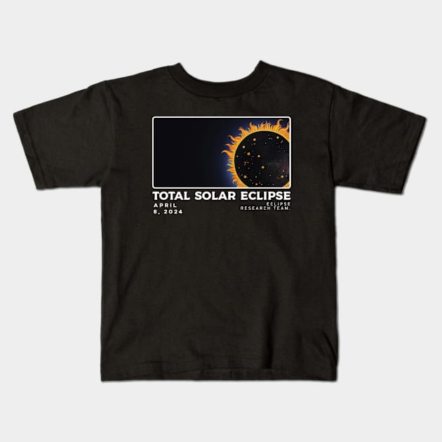 Totality Eclipse 2024 Kids T-Shirt by clownescape